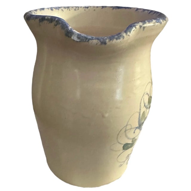 1950s Vintage East Texas Pottery Pitcher Vase For Sale - Image 5 of 12