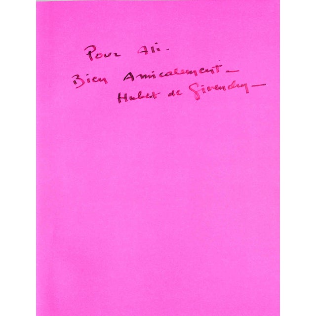 GIVENCHY, Hubert de Warmly inscribed on FFEP: Pour Ali bien amicalement Hubert James Marcel Taffin de Givenchy (20...
