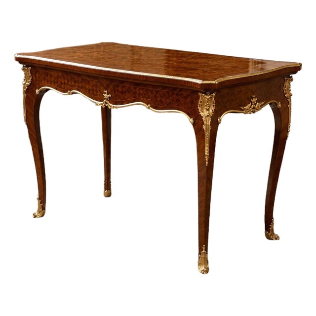 1840s French Artisan Neoclass Mahogany Bronze Table - 1 Pc For Sale