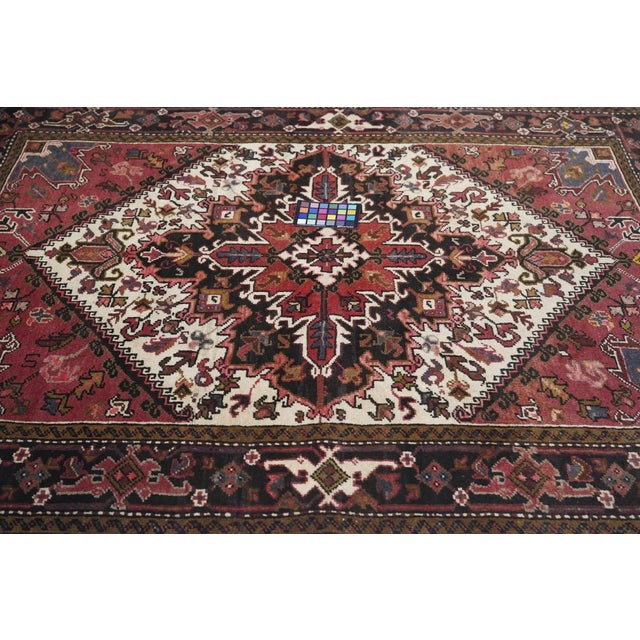 Textile Vintage Heriz Rug 5' x 8'3'' For Sale - Image 7 of 8