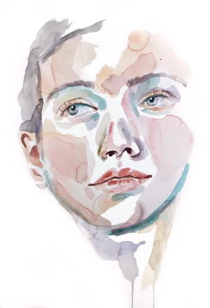 "Forlorn" Contemporary Original Watercolor Painting by Elizabeth Becker