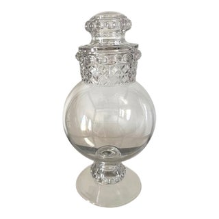Vintage Tiffin Early 20th Century Apothecary/Candy Jar With Bubble Top For Sale
