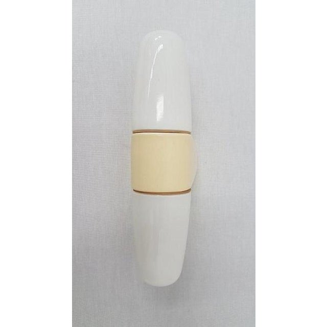 Wilhelm Wagenfeld Ceramic and Opaline Glass Model 6068 Double Wall Light by Wilhelm Wagenfeld for Lindner Leuchten For Sale - Image 4 of 4