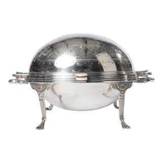 Late 19th Century English Silverplated Domed Lidded Server For Sale