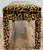 Textile Vintage 1980's Tufted Parsons Bench W/ Velvet Leopard Print Upholstery For Sale - Image 7 of 8