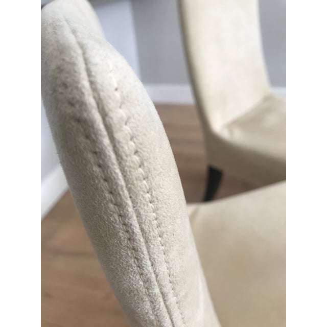 Wood Wittmann Hand-Stitched European Designed Ultra-Suede Dining Room Chairs Set of 6 For Sale - Image 7 of 12