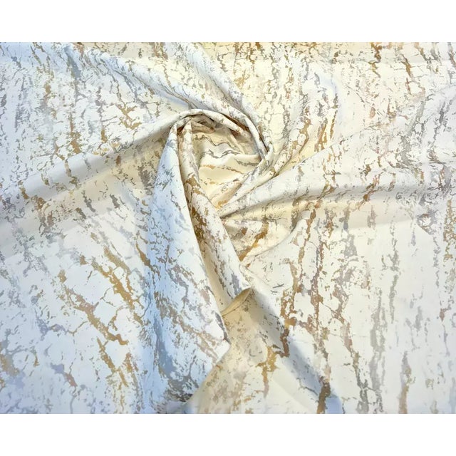 P Kaufmann Studio Cloud Cover Parchment Printed Velveteen- 5.8 Yards For Sale In Los Angeles - Image 6 of 7