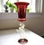 Murano Sculptural Display Chalice in Red Artistic Glass with Gold Details For Sale - Image 6 of 12
