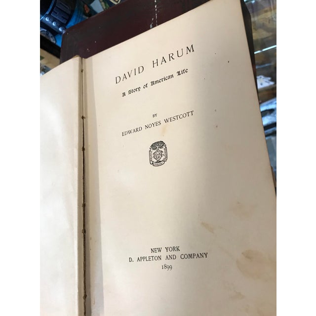 Late 19th Century David Harum 1st Edition by Edward Westcott 1899 Book For Sale - Image 5 of 9