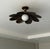 Black Antique Brass Semi Flush Mount Light Fixture, Handmade Flower Ceiling Light For Sale - Image 13 of 18