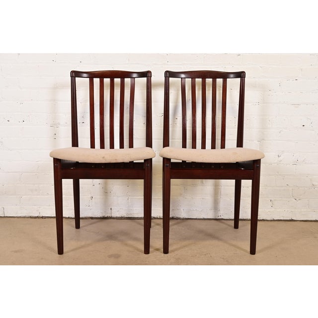 Danish Modern Sculpted Solid Rosewood Side Chairs or Dining Chairs by Vamdrup Stolefabrik, Pair For Sale - Image 13 of 13
