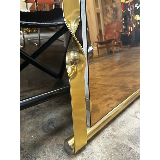 Aldo Frigerio Aldo Frigerio Mirror in Brass, Italy, 1970s For Sale - Image 4 of 7