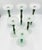 1990s Postmodern Orrefors "Celeste" Candle Holders by Anne Nilsson Squiggle 6pc Set For Sale - Image 5 of 6