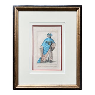 Antique French Hand-Colored Lithograph “Chevalier De Notre-Dame Du Chardon For Sale