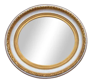 Mid 20th Century Neoclassical Painted and Parcel-Gilt Mirror