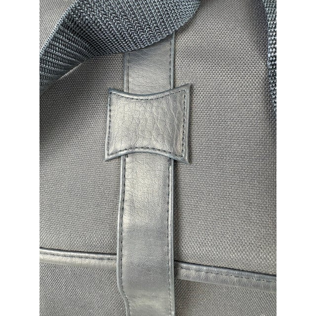 Yves Saint Laurent Mid-Century, Leather and Canvas Satchel For Sale - Image 9 of 11