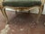 Pair of louis xv style cabriolet armchairs cream patinated beechwood frame green velvet seat and back cabriole legs carved...