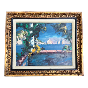 1970’s Original Abstract Capri Italy Seascape Painting