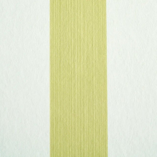 Transitional Sample - Schumacher Edwin Stripe Medium Wallpaper in Citron For Sale - Image 3 of 4
