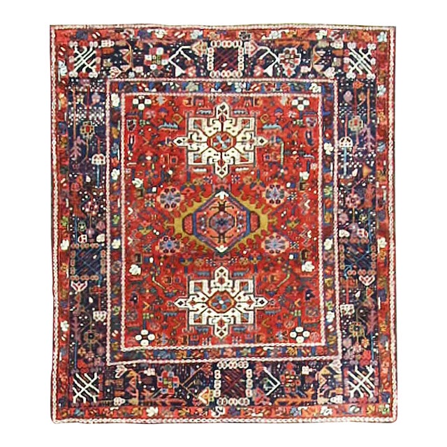 Early 20th Century Antique Persian Karaja/ Heriz Rug For Sale