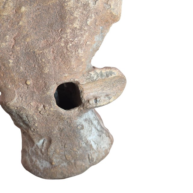 Large Pre-Columbian Jama-Coaque Seated Female Figure, 100 BCE-500 CE For Sale - Image 6 of 17