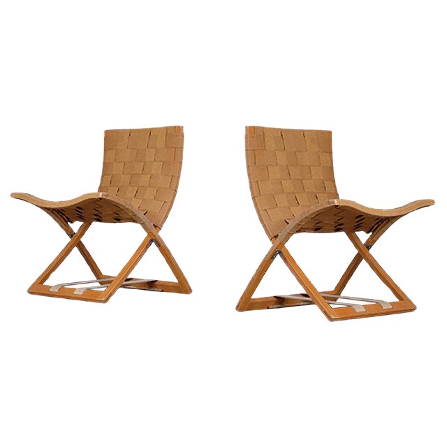 Set of Swedish Folding Chairs, 1960s For Sale