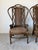 1970s Vintage Bent Rattan & Wicker High Back Chippendale Style Arm Chairs - A Pair For Sale - Image 5 of 18