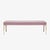 Not Yet Made - Made To Order Astor 60" Brass Bench in Rose Mohair by Montage For Sale - Image 5 of 5