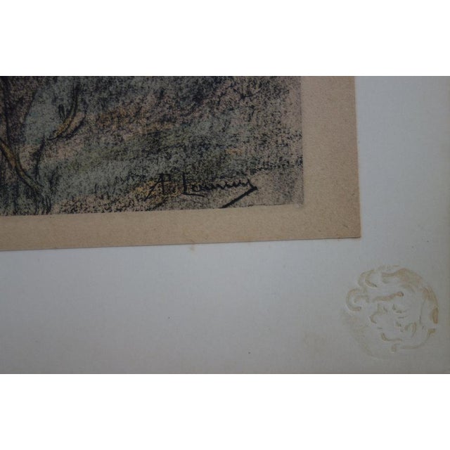 A. Laurens, Bath of Nymphs, 1897, Original Lithograph For Sale - Image 3 of 6