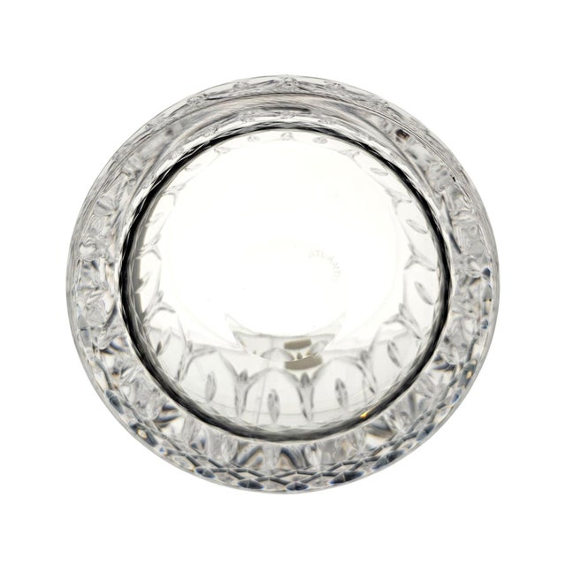 Atlantis Chartres Lead Crystal Covered Vanity Jar With Original Lid, 6.5" For Sale - Image 10 of 12
