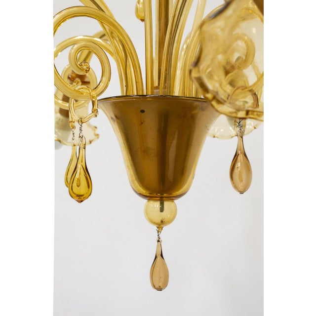 Venetian Murano Blown Glass Chandelier For Sale - Image 13 of 16