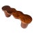 Organic Modern Bench in Solid African Sapele Mahogany by Mark Leblanc for Mark Leblanc Studios, Usa, Circa 2024 For Sale