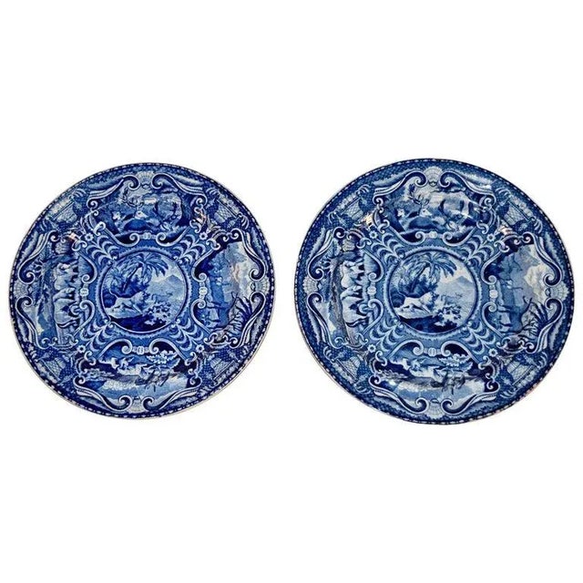 Early 19th Century 19th C John Hall Quadruped Series Plates - a Pair For Sale - Image 5 of 5