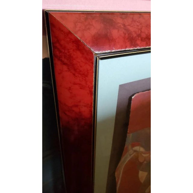 Yamin Young, Serigraph Signed, Numbered and Titled "Flame" 151/175 Framed 1980s For Sale - Image 11 of 13