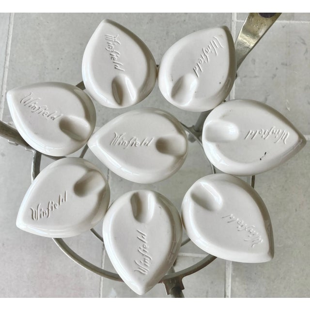 Circa 1950 Winfield Pottery "Passion Flower" Ashtray Set - 8 Pieces For Sale - Image 10 of 13