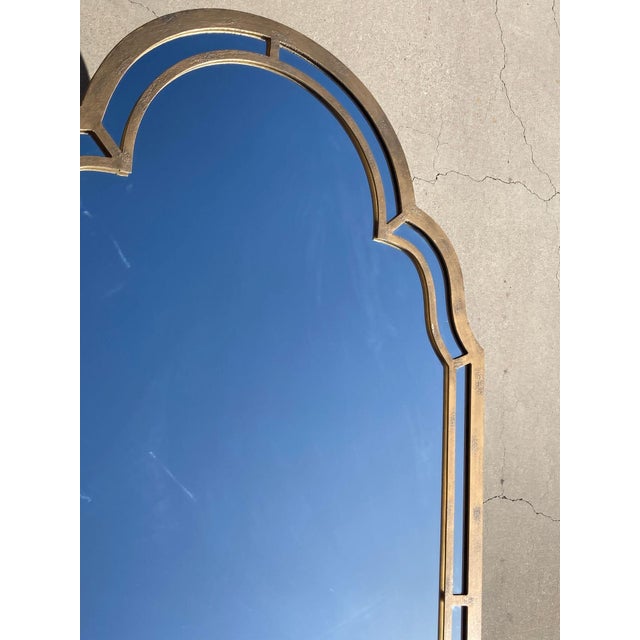 Large Forged Bronze Iron Arched Mirror 6ft 8 Spanish Moorish Colonial Style For Sale - Image 10 of 18