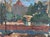 Vintage Urban Oil Painting: Ukrainian Cityscape, 1960 Art For Sale