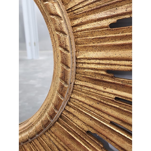 Vintage Giltwood Italian Sunburst Mirror For Sale - Image 9 of 14
