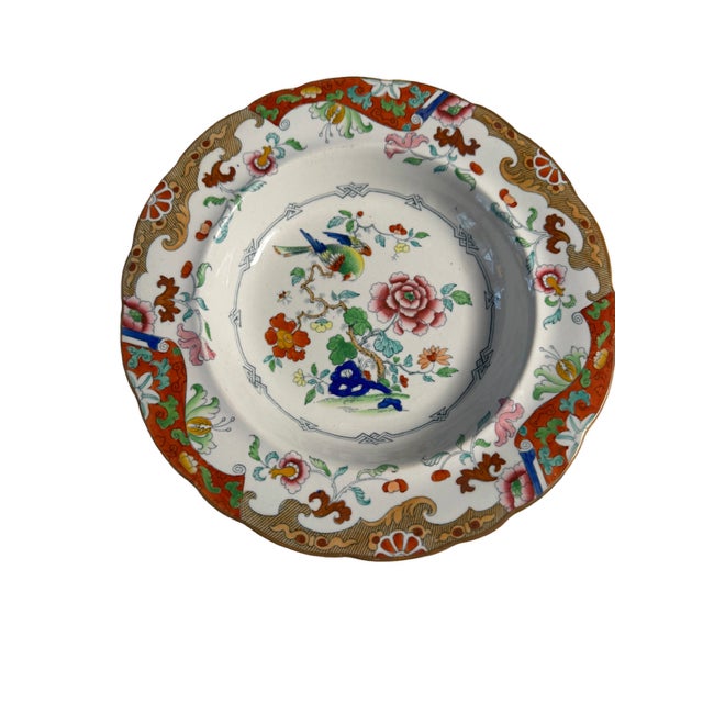 Late 18th Century Vintage Ashworth Bros. Asb8 "Dieu Et Mon Droit" Rimmed Soup Bowls. Set of 12 For Sale - Image 5 of 17