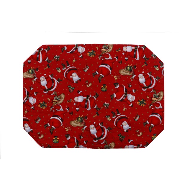 Christmas Santa Placemats Set of 4 Chairish