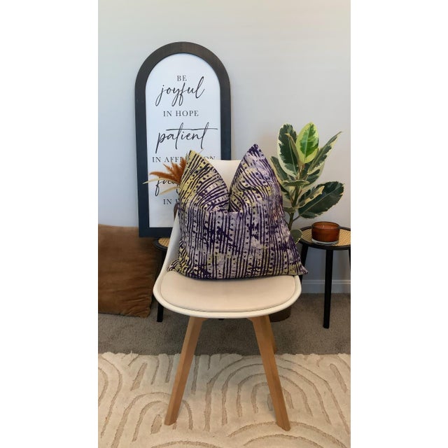 Handmade Adire (Tie-Dye) Decorative Throw Pillow Cover - Envelope style for easy to remove and change or clean access. The...