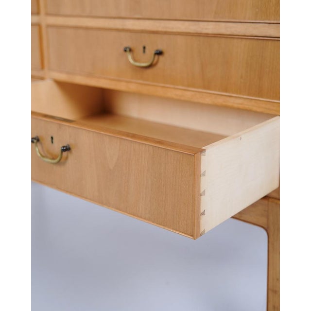 Ole Wanscher Cabinet in Light Walnut by Ole Wanscher for A.J. Iversen, 1940s For Sale - Image 4 of 11