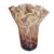 Vintage Tortoiseshell Art Glass Handkerchief Vase — Amber & Cream Ruffled Fazzoletto Vase, Murano Style For Sale