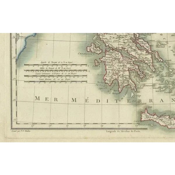 Antique Map of European Turkey by Pierre Antoine Tardieu For Sale - Image 4 of 7