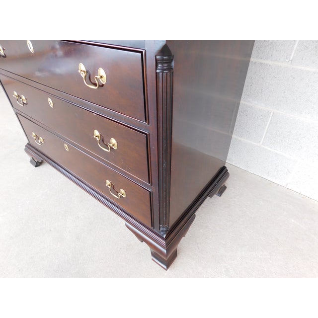 Stickley Mahogany Georgian Style Armoire Gentlemans Tall Chest 72.25"h For Sale In Philadelphia - Image 6 of 18