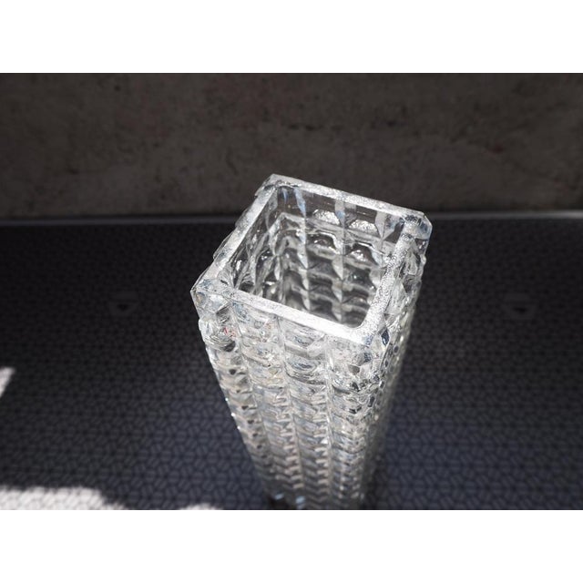 Wood Midcentury Modern Bohemia Glass Vase, 1960s For Sale - Image 7 of 11