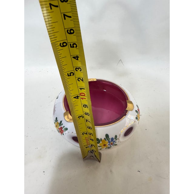 Vintage Bohemian Cased Glass Ashtray, Likely From Czechoslovakia. For Sale - Image 4 of 15