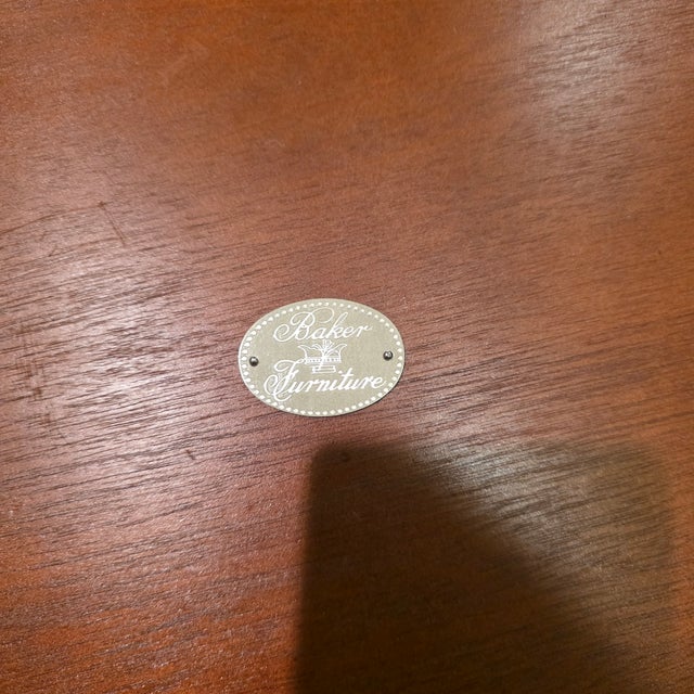 Mid 20th Century Baker Furniture Round Fruit Wood and Mahogany Bronze Mounts Claw Feet Gueridon Side Tables - Set of 2 For Sale - Image 14 of 18