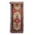 1920's Camel Hair Terracotta, Blue, Camel, Beige & Lime Green Runner Rug 3.4 X 16.3 For Sale