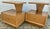 Fabulous pair of space age one drawer nightstands by Mendel furniture. Original blond finish and hardware.